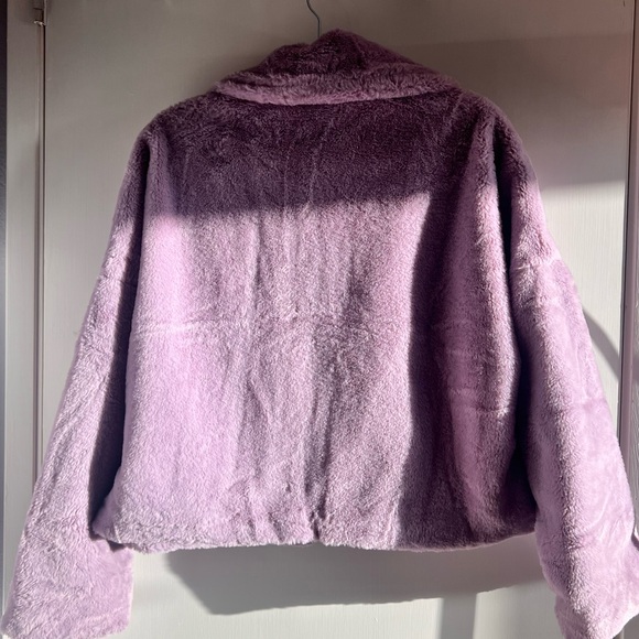 Women's Winter Cropped Faux Fur Bolero Jacket Notch Lapel Collar Dropped Coat - Picture 11 of 16